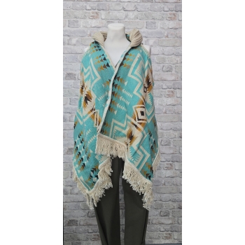 Poncho ekwadorskie - kamizelka ze 100% wełny owczej .